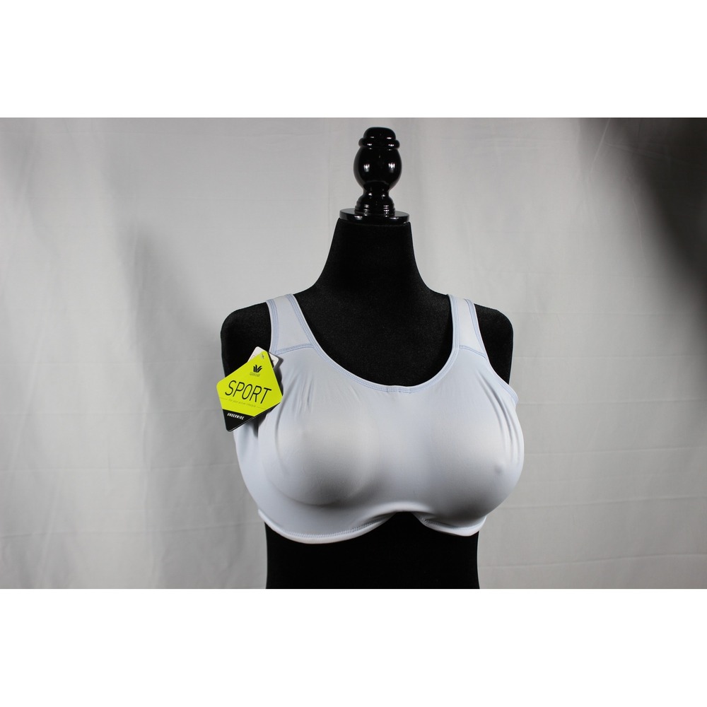 Wacoal Sport Underwire Bra 855170 Light Blue High Impact Workout Womens 42DDD